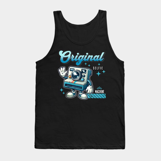 Original Selfie Machine - Vintage Polaroid Mascot Tank Top by Critter Chaos